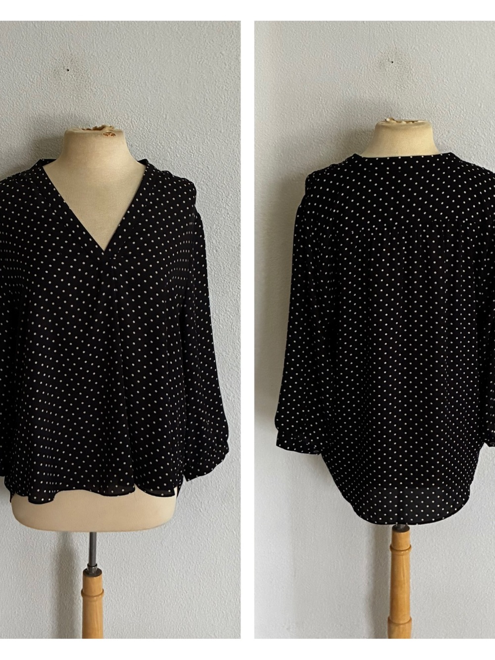Vince Camuto polka dot blouse - Picture 1 of 5